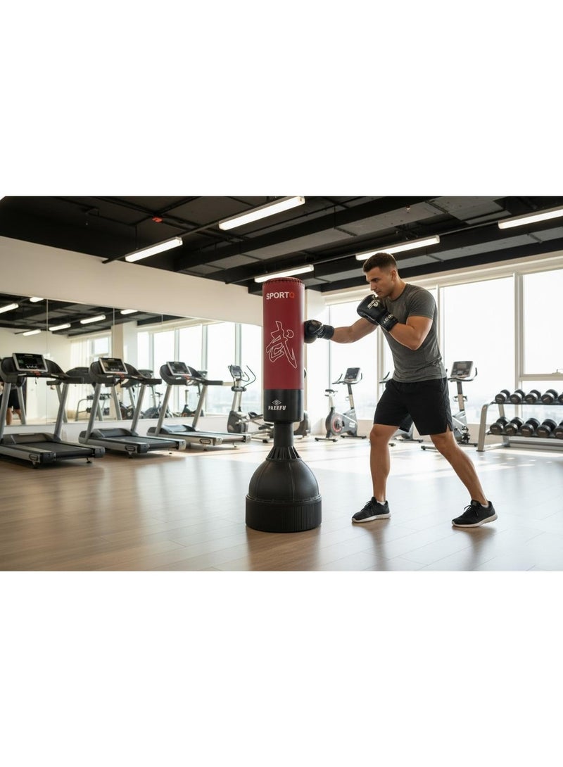 سبورت كيو كيس ملاكمة واقف بدون تعليق من سبورت كيو® – كيس تدريب للملاكمة والكيك بوكسينج ورد الفعل – قاعدة ثابتة قابلة للتعبئة – تمارين كارديو وقوة في المنزل للرجال والنساء - Image 5